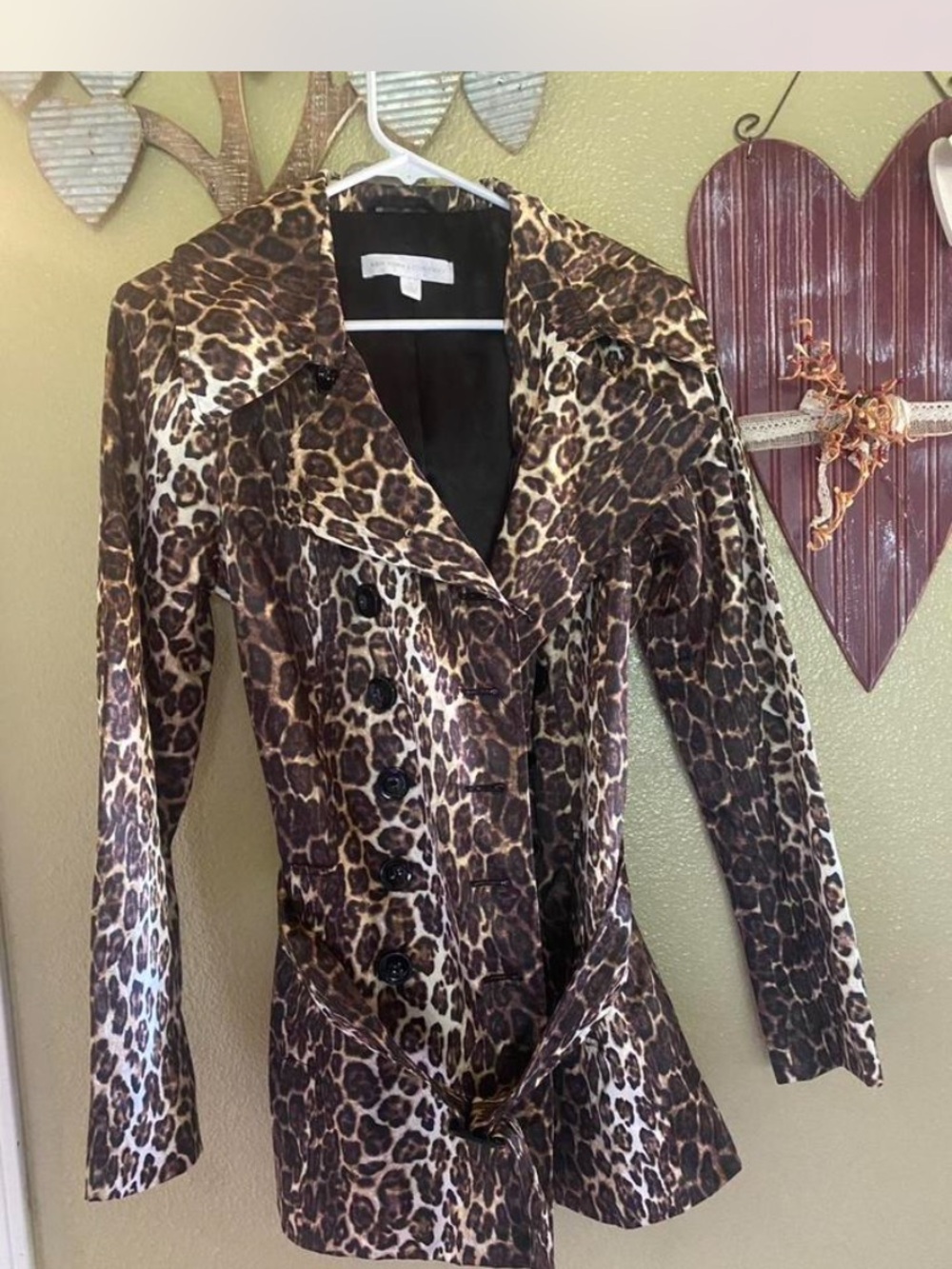 Jones New York Leopard Print Blazer Jacket - Brown & Cream